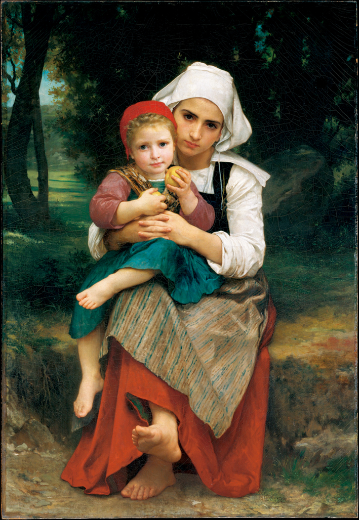  阿道夫·布格罗 Adolphe Bouguereau —— 布列塔尼的一对姐弟 (2)